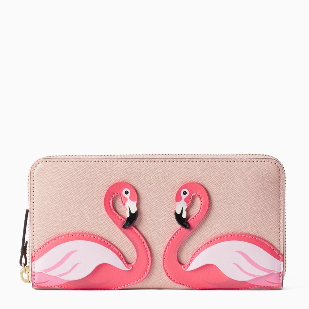 COPY - Kate Spade♠️Flamingo Zip-Around Continental Wallet